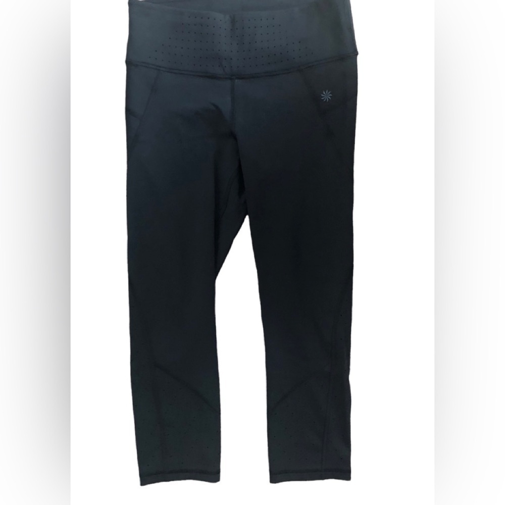 Athleta Trucool Stealth Black Laser Cut Tights/Leggings Sz. S Athleisure Active - Picture 2 of 10